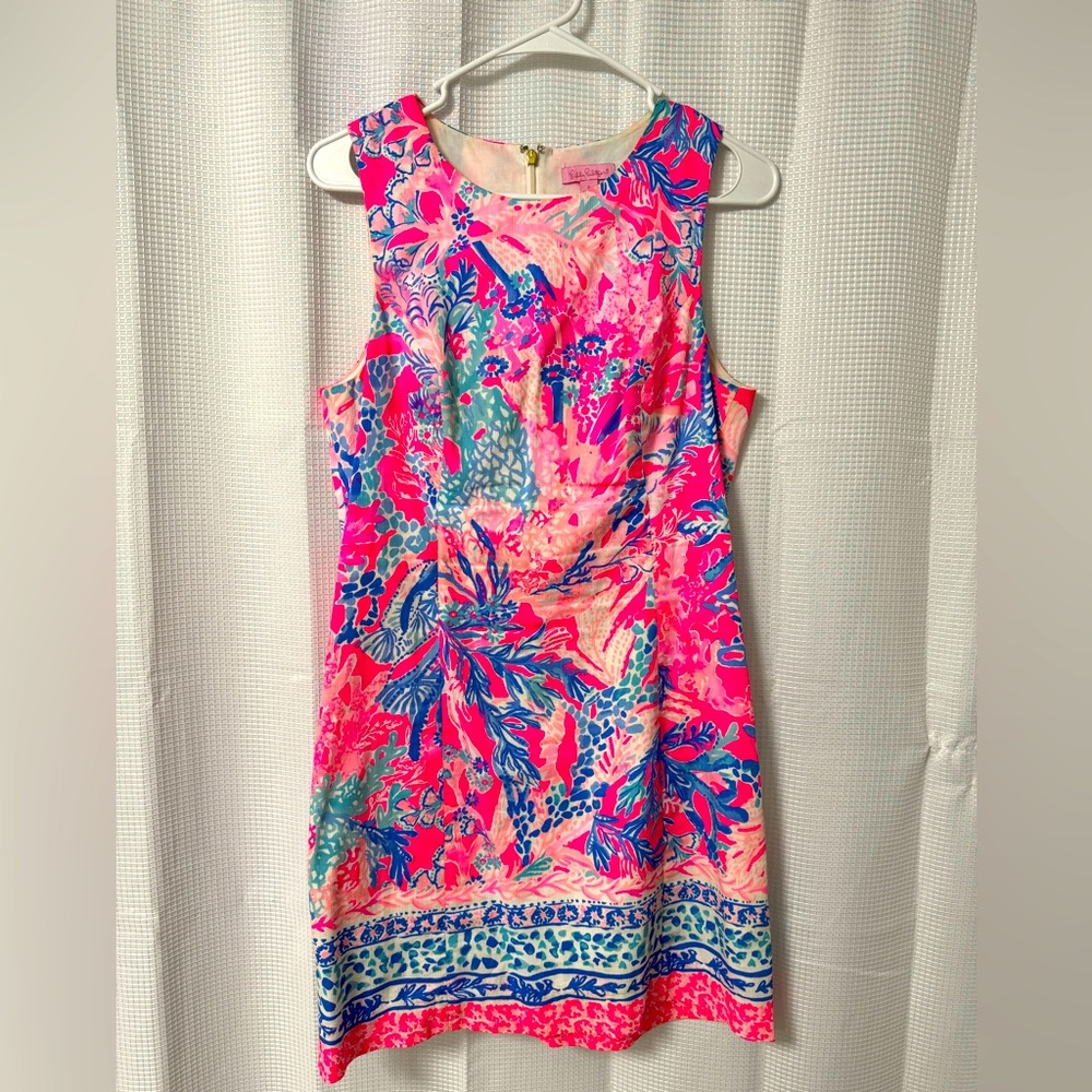 Lilly Pulitzer pink Coral shift dress size 6